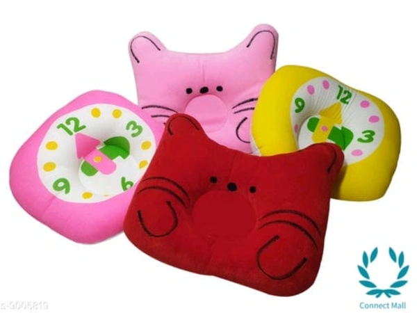  Set Of 4  Pillow For Baby - Red ,Pink And Yellow, Pack  of 4 Pieces